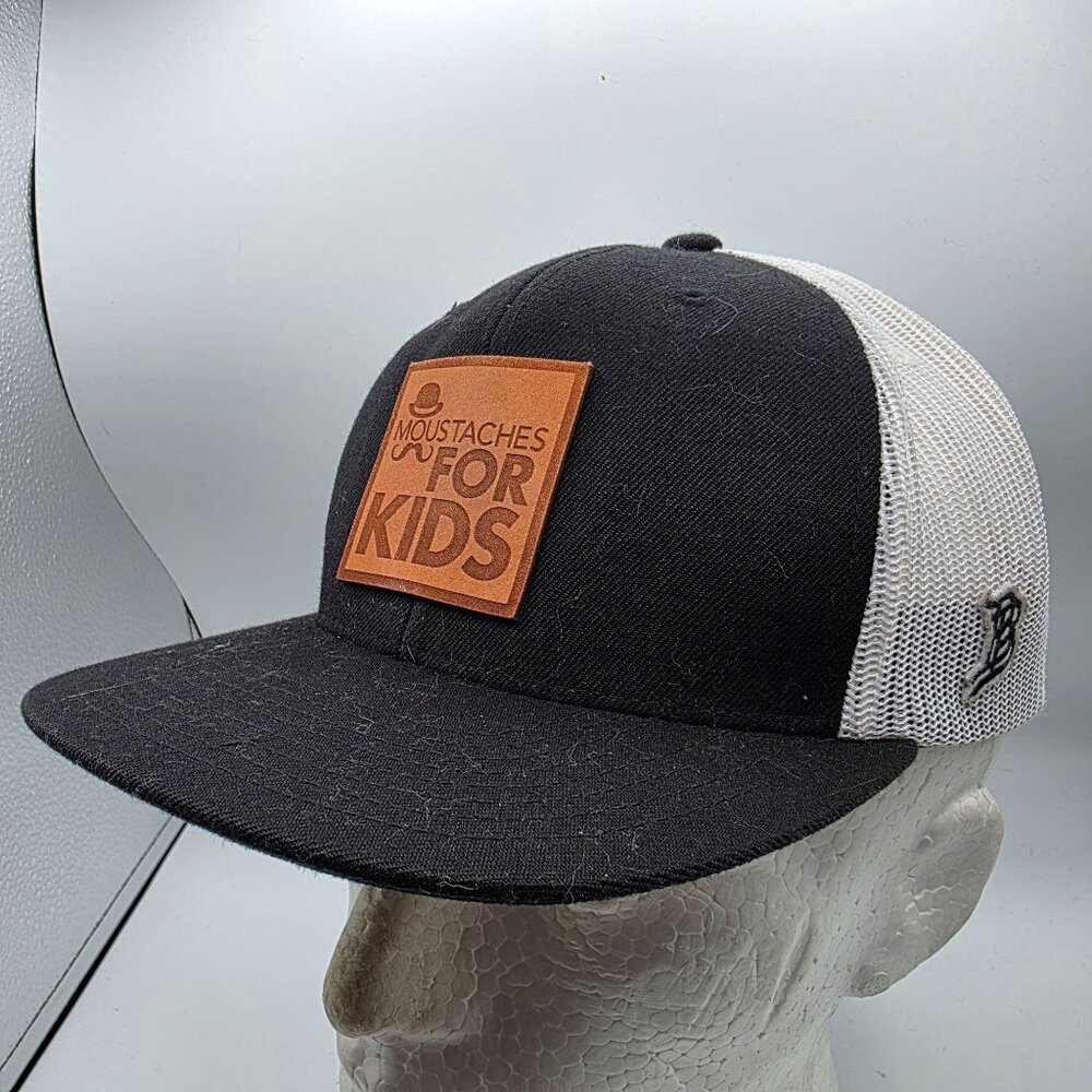 Branded Bills Style 200 Snapback Cap Mens Black White Hat Moustaches For Kids